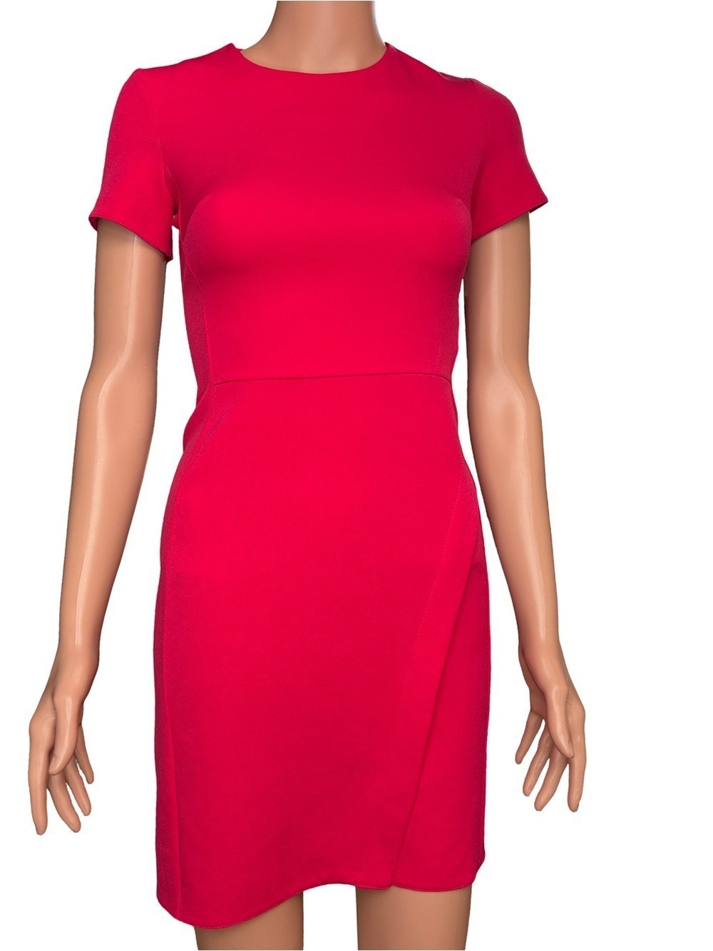 Red Women's Sheath Dress Short Sleeve Size 2